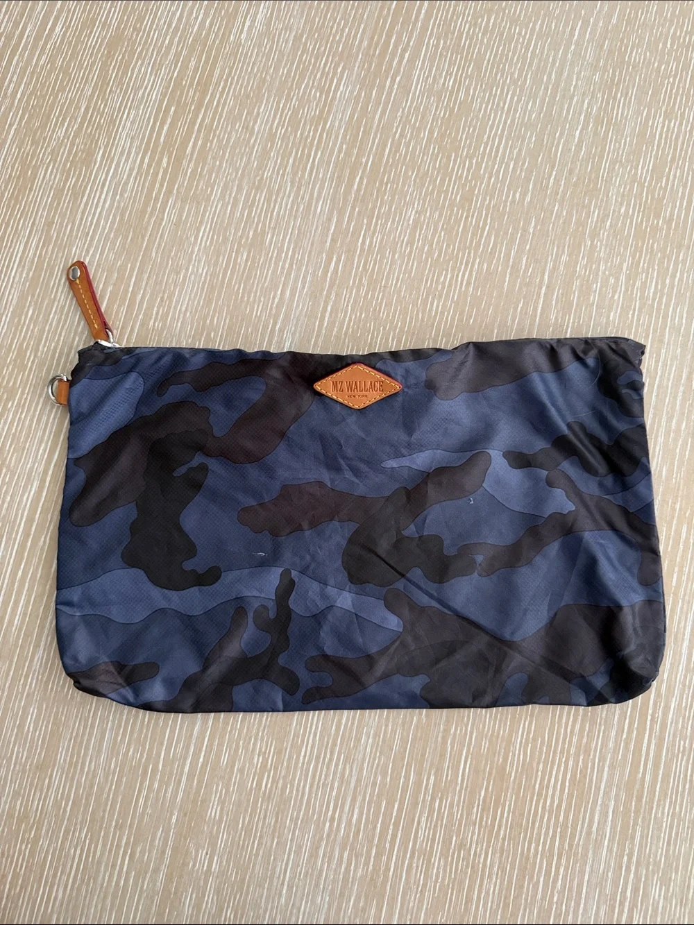 MZ Wallace Sutton Quilted Tote in Dark Navy Camo with Matching Pouch 229